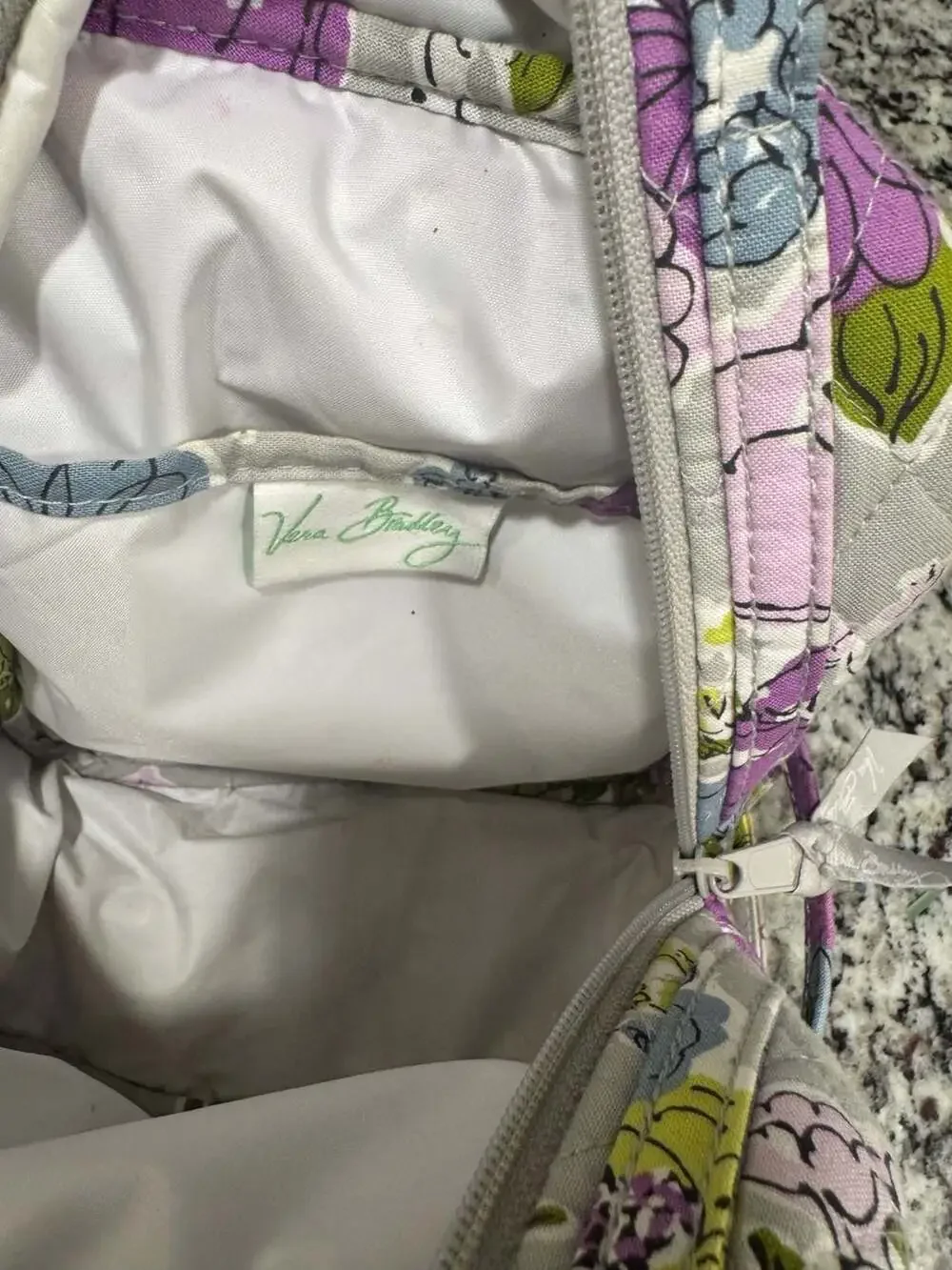 Vera Bradley Floral Quilted Insulated Lunch Tote Travel Cosmetic Bag
